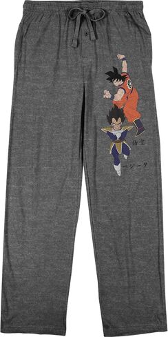 Dragon Ball Z Goku & Vegeta Adult Gray Heather Quick Turn Sleep Pajama Pants in Saudi Arabia