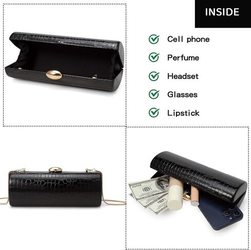 Vegan PU Leather Evening Clutch Purses Crocodile Pattern Handbags Formal Envelope Shoulder Bags for Party Wedding Prom in Kuwait