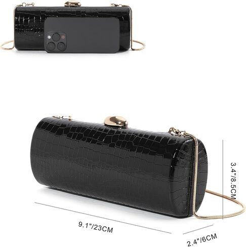 Vegan PU Leather Evening Clutch Purses Crocodile Pattern Handbags Formal Envelope Shoulder Bags for Party Wedding Prom in Kuwait