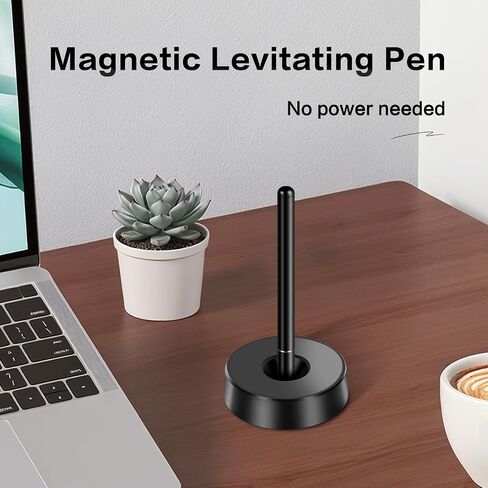 Magnetic Levitating Pen, Magnetic Floating Pen,Hover,Swing Freely Tech Toys,Gift for Men&Women, Friend,Boyfriend,Boss,Leader,Unique Gift for Home/Office/Desk Decor (Black) in Saudi Arabia