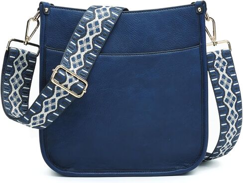 Posie Crossbody Bags for Women Trendy Vegan Leather Hobo Purses Shoulder Handbags with Wide Adjustable Guitar Strap in Saudi Arabia