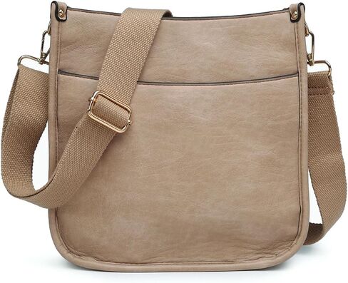 Posie Crossbody Bags for Women Trendy Vegan Leather Hobo Purses Shoulder Handbags with Wide Adjustable Guitar Strap in Saudi Arabia