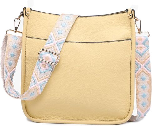 Posie Crossbody Bags for Women Trendy Vegan Leather Hobo Purses Shoulder Handbags with Wide Adjustable Guitar Strap in Saudi Arabia