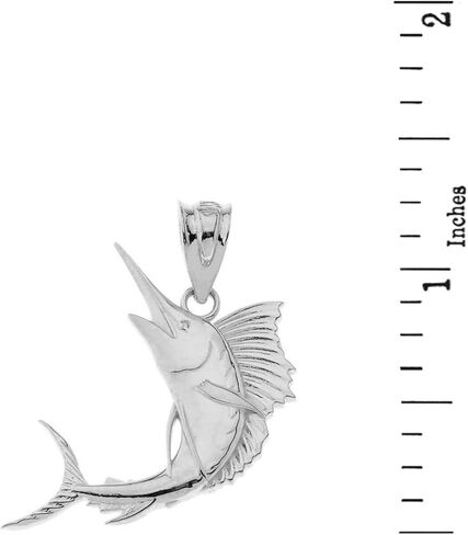 مجموعة الحياة البحرية 10K Marlin Swordfish Sailfish Nautical Sea Sea Fish Necklace Necklace in Saudi Arabia