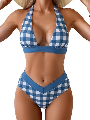 B2Prity Women Halter Bikini مجموعات Sexy Deep V الرقبة قطعتين من السباحة المسببة in Saudi Arabia
