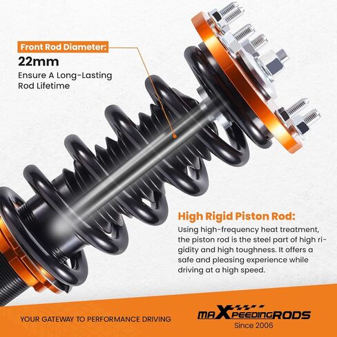 MaxPeedingrods Coilovers لـ Honda Accord LX ، SE ، LX-P 2008-2015 ، لـ Acura TSX 2008-2015 ، طقم تعليق Coilovers القابل للتعديل ، وامتصاص الصدمات المسبق ، و Gold Kit Mit in Saudi Arabia