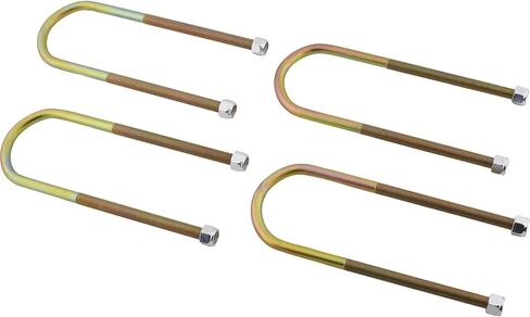 Speedway Motors Universal Leaf Spring Lowering Block Kit, 2 Inch, 2-1/2" Wide, 5" Long, Zinc-Plated U-Bolts, Premium Steel Construction for Long-Lasting Finish, Universal Fit in Kuwait