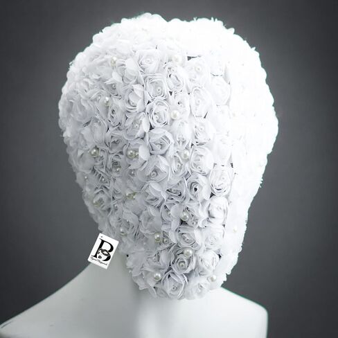 Black Roses Haute Couture Masquerade Full Face Floral Mask Over the Head Ski Mask in Saudi Arabia