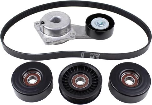 ApplianPar Belt Tensioner and Serpentine Belt Idler Pulley Component kit for Ford F150 2004-2010, Explorer 2006-2010, Expedition 07-14, Mark LT 06-08, Navigator 07-14, Mountaineer 06-10 4.6 5.4 in Saudi Arabia