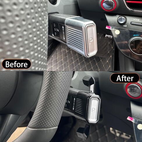 YOUTOOCAR Steering Column Shift Knob Cover Compatible with Hyundai Santa Fe 2024-2025, Tucson 2025, Kona 2024–2025, Sonata 2023–2025 Accessories(Silver) in Kuwait