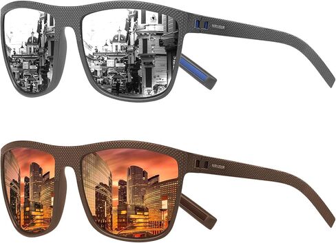 Lightweight TR90 Frame Polarized Sunglasses for Men UV Protection Sun Glasses for Driving Fishing Golf in Saudi Arabia