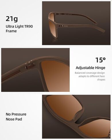 Lightweight TR90 Frame Polarized Sunglasses for Men UV Protection Sun Glasses for Driving Fishing Golf in Saudi Arabia