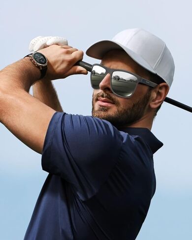 Lightweight TR90 Frame Polarized Sunglasses for Men UV Protection Sun Glasses for Driving Fishing Golf in Saudi Arabia