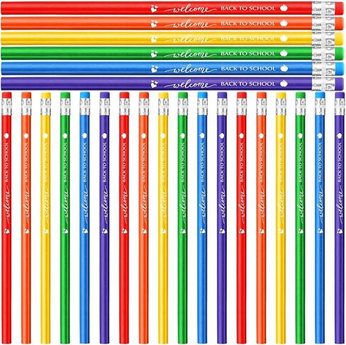 48 Pcs Back to School Gifts for Students Colorful Welcome Pencils 6 Colors Back to School Pencils Cute Rainbow School Pencils for Classroom School Students Teacher Fist Day of School Gifts in Saudi Arabia