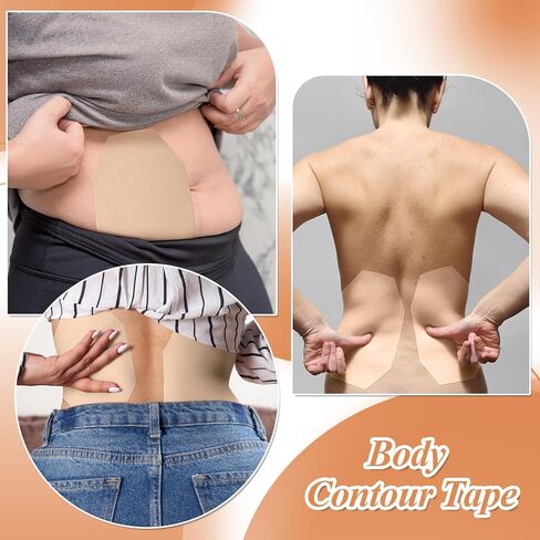 Geiserailie 30 Pcs Tummy Lift Tape Pre-Cut Body Tape Belly Lifting Stomach Thigh Lifts for Pregnant Women Saggy Loose Skin Arm Leg Back Fat Cellulite in Saudi Arabia