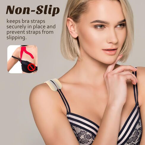 6pcs Mini Silicone Shoulder Pads, Invisible Non-slip Bra Strap Cushions, 3.74 x 1.53 x 0.19 inch, for Women Use in Saudi Arabia