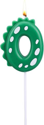 Dinosaur Birthday Candle, Green Number Candles for Cake & Cupcake Toppers Dino-Themed Party Decorations Birthday Supplies for Kids Boys (Number 3) in Saudi Arabia