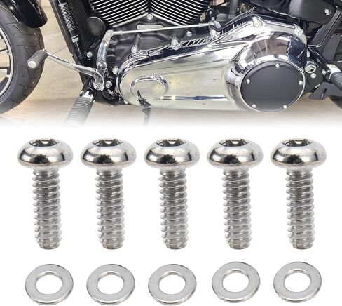 Derby Cover Hardware Hardware Kit لـ '19 -later Softail و '18 -later flsb Sport Glide Models. (مسحوق أسود مغلف) in Kuwait