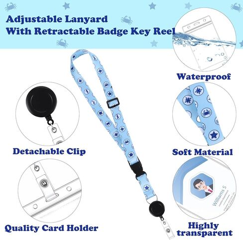 6 PCS Cruise Lanyards لبطاقات سفينة الرحلات البحرية ، حبل سفن Cruise Lanyard القابلة للسحب مع حامل شارة مقاوم للماء لـ Cruise Ships (نمط بسيط) in Kuwait