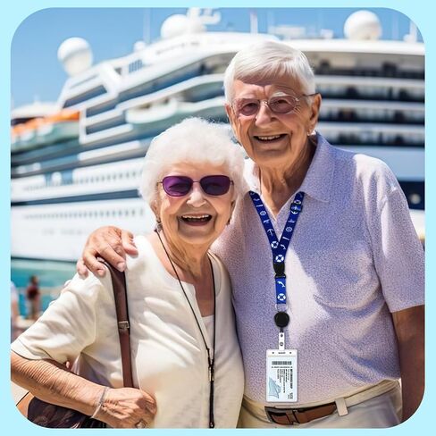 6 PCS Cruise Lanyards لبطاقات سفينة الرحلات البحرية ، حبل سفن Cruise Lanyard القابلة للسحب مع حامل شارة مقاوم للماء لـ Cruise Ships (نمط بسيط) in Kuwait