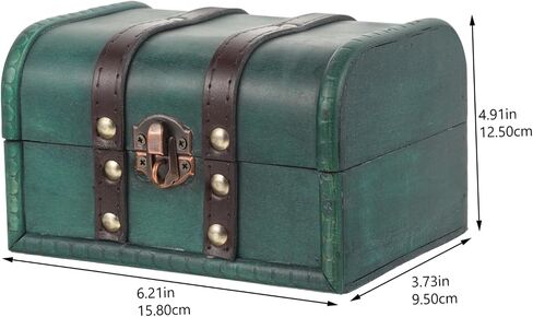 SAFIGLE Vintage Wooden Jewelry Box with Lock Rustic Ring Organizer Boho Jewelry Storage Box Collectibles in Saudi Arabia