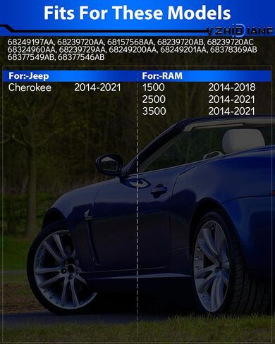 مستشعر TPMS المبرمج مسبقًا: -jeep cherokee لـ: -RAM 1500 2500 3500 ، 2014 2015 2015 2017 2018 2019 2020 2021 ، مستشعر نظام مراقبة ضغط الإطارات ، 68249197AA 68455824AB (4 PCS) in Saudi Arabia