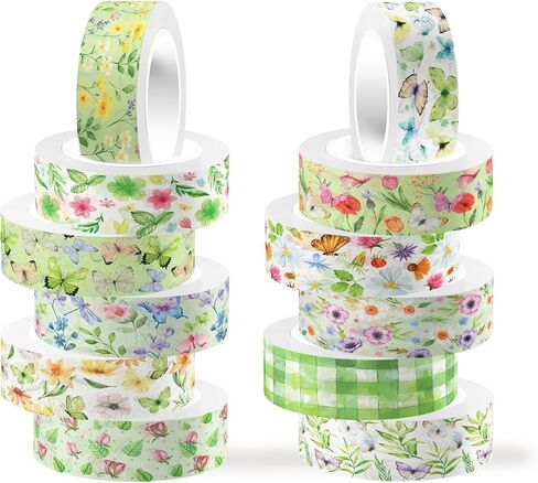 Donuts Washi Tape 12 Rolls,for Gifts Wrapping DIY Art Crafts Wrapping Decor,Masking Tape Washi Tape Colorful Scrapbooking Tape Decorative Arts and Crafts Tape in Kuwait