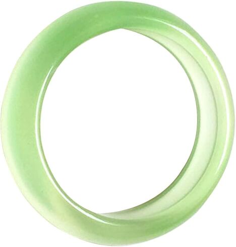 Natural Agate Jade Rings Eternity Stackable Chinese Jade Band Ring for Women for Teen Birthstone in Kuwait