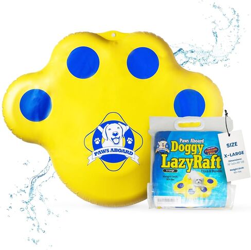 Paws Aboard Doggy Lazy Raft, Puncture Resistant Vinyl Dog Float, perfect for The Lake, Pool, River and Boat in Saudi Arabia