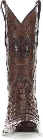 Vaccari Men's Bowie الأصلي التمساح Hornback الجسم الضيق مربع القدم أحذية رعاة البقر الغربية in Kuwait