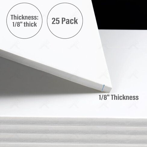 Golden State Art, White Foam Boards 12 Pack 11x17 Foam Core Board, 1/8" Thick Acid Free Foam Poster Board for Modeling, Billboard, Projects, Paintings and Display in Kuwait