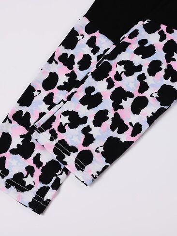 Kids Girls Clothes Long Sleeve Leopard Print Sweatshirts and Legging Pant Girls' Pants Set Fall Winter Outfit Set 6-14T in Kuwait