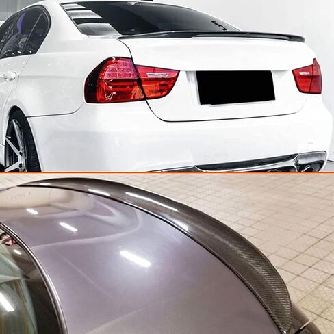 McArgar Kit E90 Real Carbon Fiber Trunk Spoiler for BMW 3 Series E90 M3 سيدان 2008-2012 و E90 سيدان 2006-2011 325I 328I 330i 335i CF Boot Boot Lid Highkick Highkick Wing Wing Lip Factory Factory in Saudi Arabia