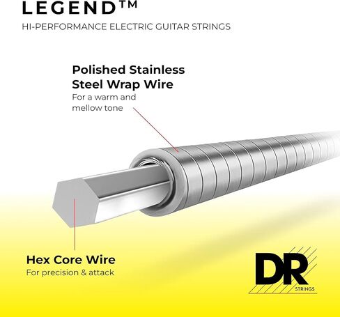 أوتار جيتار كهربائي من DR Strings LEGEND (FL-11)، بني in Kuwait
