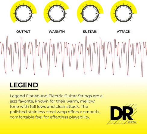 أوتار جيتار كهربائي من DR Strings LEGEND (FL-11)، بني in Kuwait
