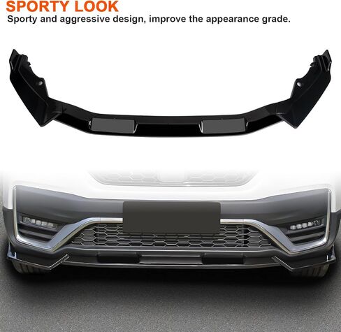 خائن أمامي للسيارة متوافق مع هوندا CRV 2020 2021 2022،3pcs ABS المفسد الشفاه الأمامي ، أسود لامع in Kuwait