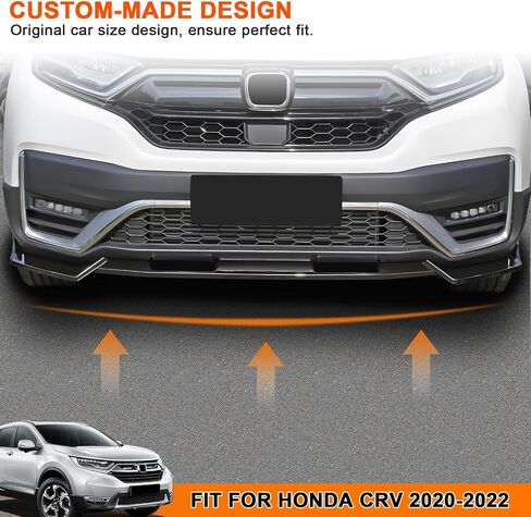 خائن أمامي للسيارة متوافق مع هوندا CRV 2020 2021 2022،3pcs ABS المفسد الشفاه الأمامي ، أسود لامع in Kuwait