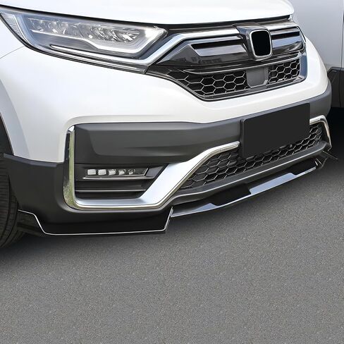 خائن أمامي للسيارة متوافق مع هوندا CRV 2020 2021 2022،3pcs ABS المفسد الشفاه الأمامي ، أسود لامع in Kuwait