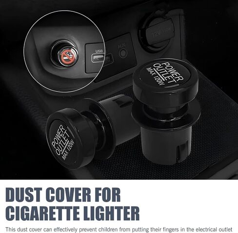 2 PCS Car Carette Wighter Cloved ، غطاء مقبس سجائر مضغوط للتربة ، غطاء أخف وزخرفة للنمط الزخرفي ، Universal لمعظم سيارات سيارات سيارات الدفع الرباعي (أسود) سيارات الدفع الرباعي in Saudi Arabia