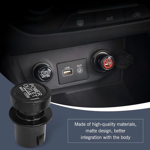 2 PCS Car Carette Wighter Cloved ، غطاء مقبس سجائر مضغوط للتربة ، غطاء أخف وزخرفة للنمط الزخرفي ، Universal لمعظم سيارات سيارات سيارات الدفع الرباعي (أسود) سيارات الدفع الرباعي in Saudi Arabia