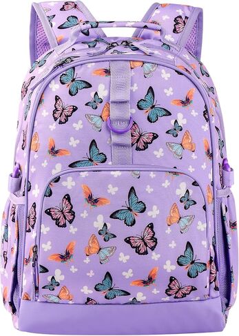 Choco Mocha Leopard Backpack for Girls, Kindergarten Backpack for Girls Ages 4-6, Kids Preschool Bookbag Girl 15 inch, Purple in Kuwait