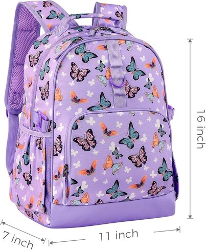 Choco Mocha Leopard Backpack for Girls, Kindergarten Backpack for Girls Ages 4-6, Kids Preschool Bookbag Girl 15 inch, Purple in Kuwait