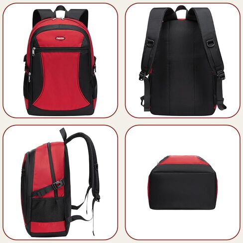 Kids Backpack for Big Boys Bookbag Middle Junior High College Student Back to School Teen Teenage Youth Schoolbag Ages 8-12 10-12 12-14 Years Old Mochilas Escolares Para Adolescentes Large 18 Inch Red in Saudi Arabia