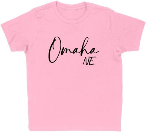 Script Omaha Nebraska Kids T-Shirt Youth in Saudi Arabia
