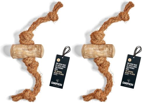 Dog chew Made of Coffee Wood and Coconut Rope - Size Small - 2pack in Kuwait