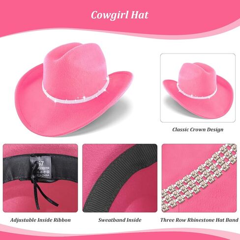 FunMular Western Outfit for Women Cowgirl Outfit Costume Accessories Cowboy Hat Fringe Vest Earring Bandana for Halloween in Kuwait