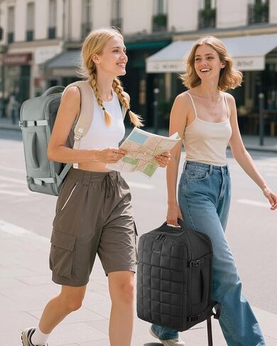 حقيبة ظهر كبيرة للسفر LoveVook ، TSA Carry On على الطائرات ، و 40 لترًا من أساسيات السفر على ظهره مع 3 مكعبات تعبئة ، وحقيبة كمبيوتر محمول مقاومة للماء لـ Weekender Black بين عشية وضحاها. in Saudi Arabia