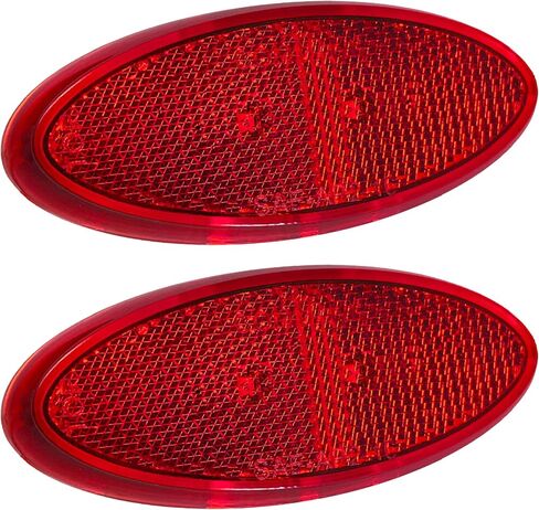 Command Electronics OEM 12V LED RV ومصباح خلوص بيضاوي للمقطورة مع عاكس مدمج - صنع في الولايات المتحدة الأمريكية - حامل سطحي - كهرماني وأحمر - 14 حزمة in Kuwait
