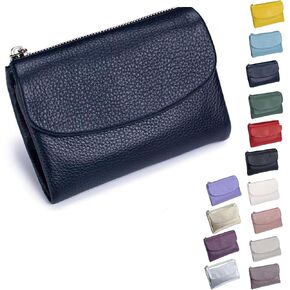 Unisex Pebble Leather Wallet,Short Genuine Leather Purse For Coins And Cards,Unisex Soft Pebble Leather Wallets For Women (Red) in Saudi Arabia