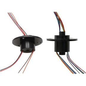 1 Pcs Through Hole Diameter 5mm Hollow Shaft Slip Ring 2/4/6/12 Channel 2A Rotary Conductive Connector Slip Ring for Camera Gimbal(Hole 5mm 12ch 2A) in Saudi Arabia